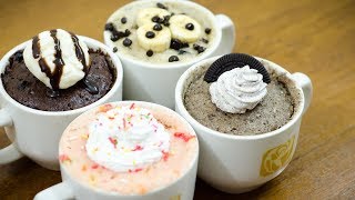 4 EASY MUG CAKE RECIPE l EGG LESS & WITHOUT OVEN