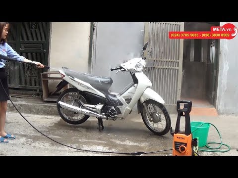 Test máy xịt rửa áp lực cao Btec BT527 tự hút nước, công suất 1200W, giá chỉ 1.200.000vnđ