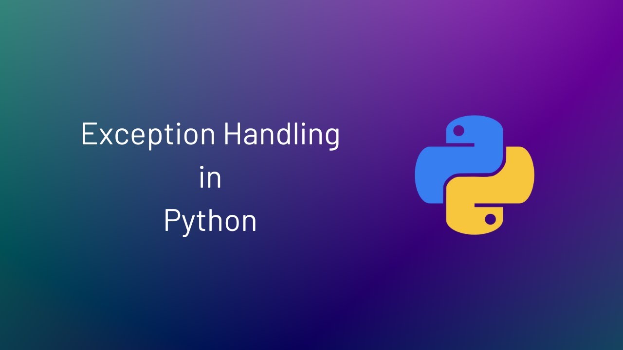 Exception Handling in Python | Urdu/Hindi - YouTube