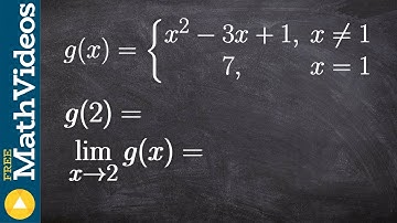 Evalauate the limit of a piecewise function with a hole