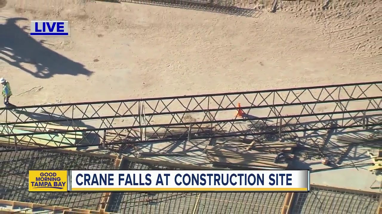 Crane falls at St. Pete PD construction site