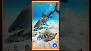 Giant Electric Ray vs Tiger Shark | Shocked at Point-Blank Range#ElectricRay#TigerShark #OceanBattle