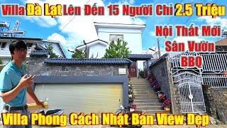 Villa Đà Lạt View Tuyệt Đẹp Giá Rẻ Bất Ngờ Có BBQ, Sân Vườn