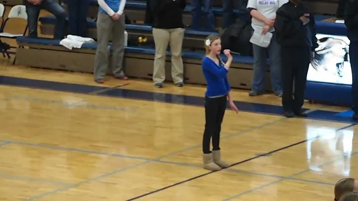 Brianna Rucinski sings National Anthem 2013