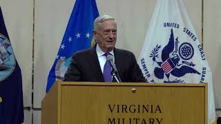 Secretary of Defense Jim Mattis Addresses VMI Cadets