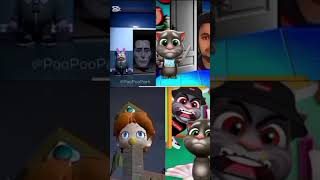Talking Tom VS Cursed Mario 👁️🔥WHO WINS?#talkingtom #mario #luigi #viral #creepy #animation #shorts