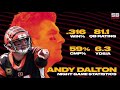 Andy Dalton is afraid of the dark (chiefStats)