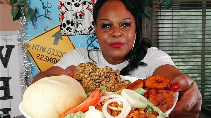 African Food,Egusi Soup, Jollof Rice,Fufu Mukbang
