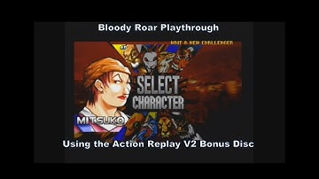 Bloody Roar Mitsuko Playthrough using the Action Replay V2 Ps2 Bonus Disc for Ps1 :D #Playstation