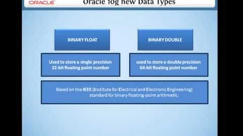 4 4 Oracle 10g new Data types