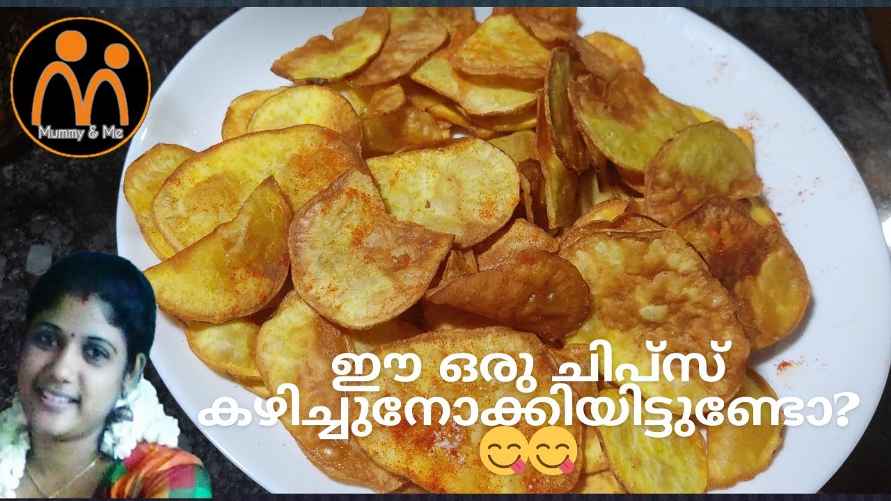 Crispy Sweet Potato Chips Malayalam mummy and me easy cooking