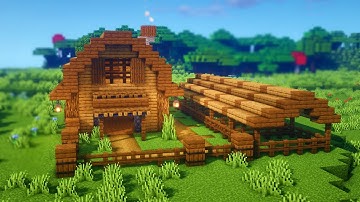Minecraft Peaceful Barn Build | Relaxing Minecraft Tutorial