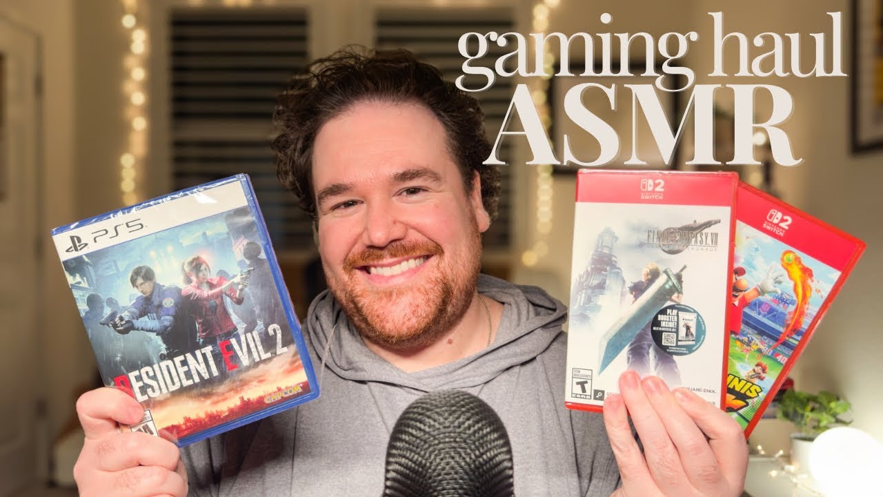 video game haul ASMR | cozy rambling, tapping & gentle sounds