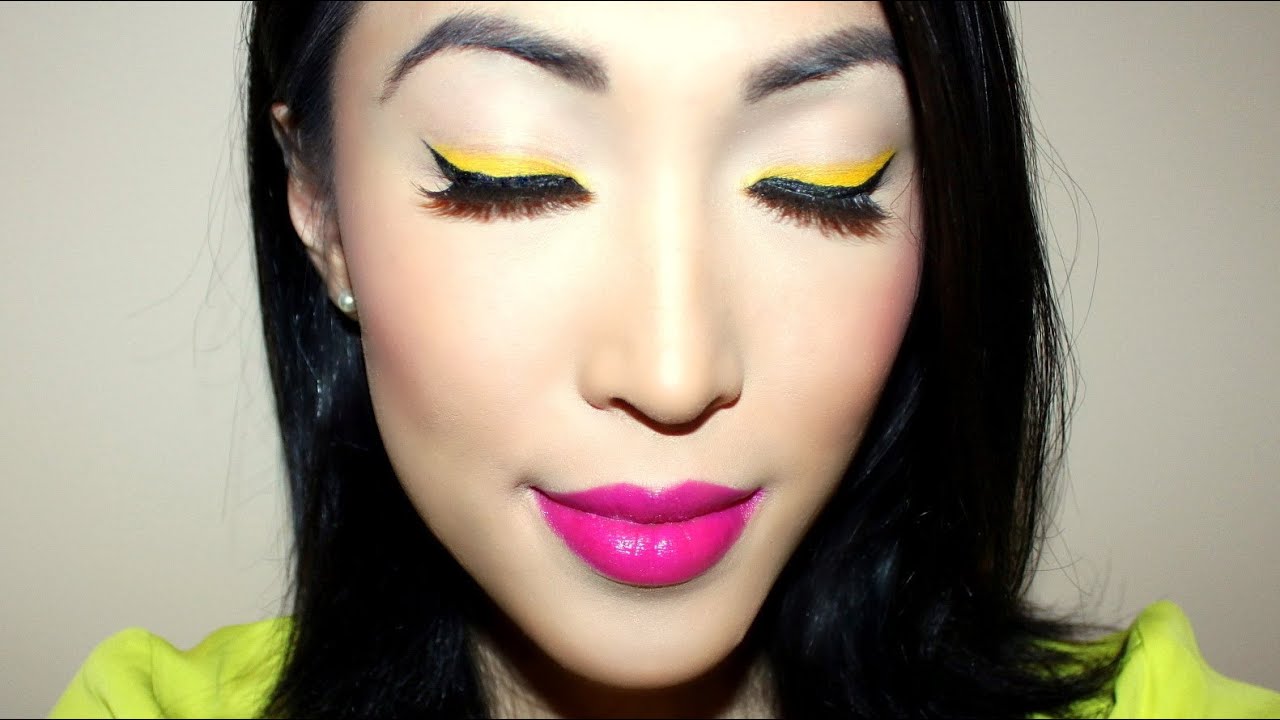 Magenta Lips Yellow Eyeshadow Makeup YouTube