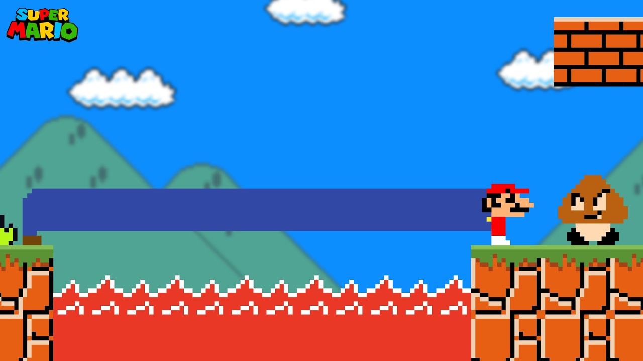 Super Mario Bros., but Every Time Mario Jumps, He Gets Taller