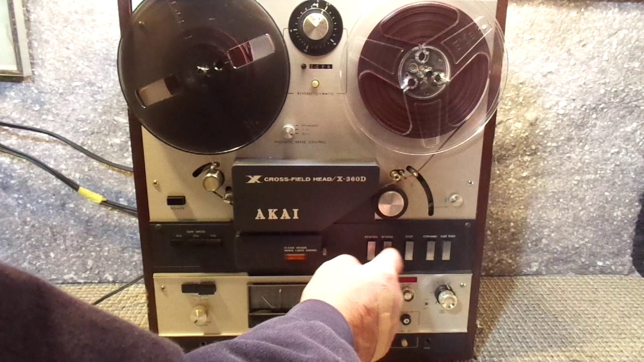 DEMO of AKAI X-360D REEL TO REEL REVERSE O MATIC TAPE DECK FOR SALE 