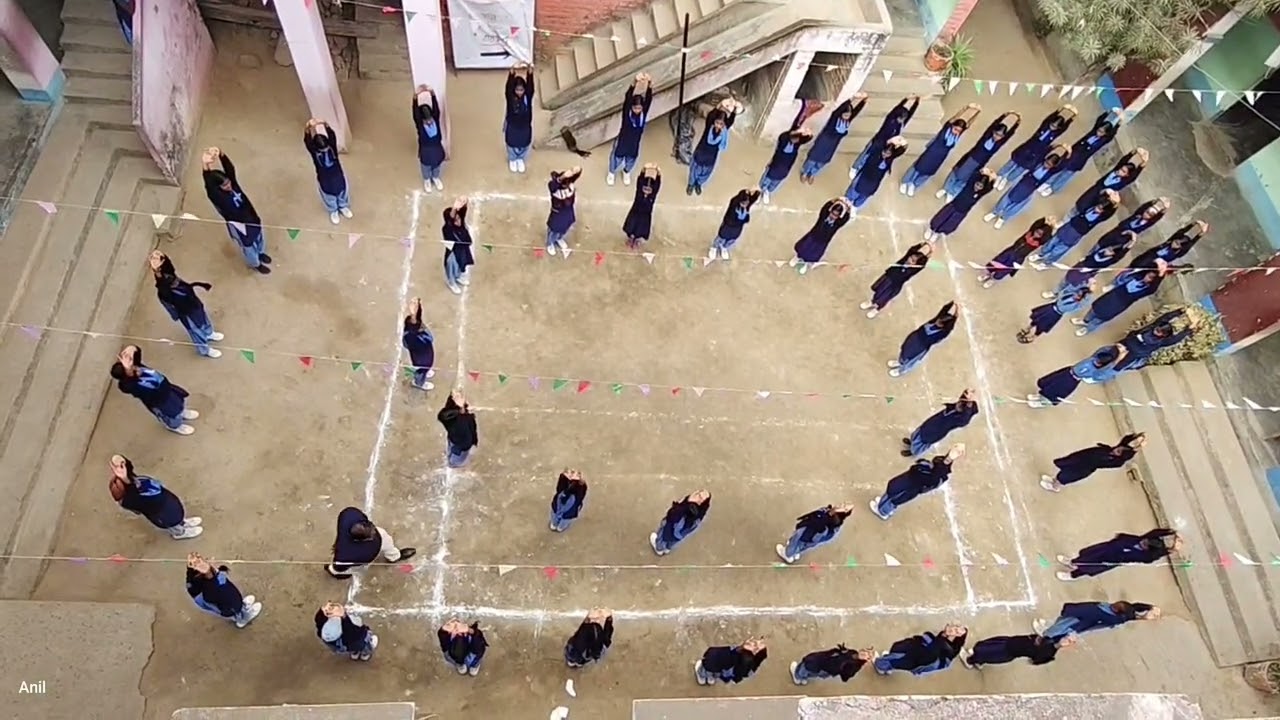 Yoga Competition between students 