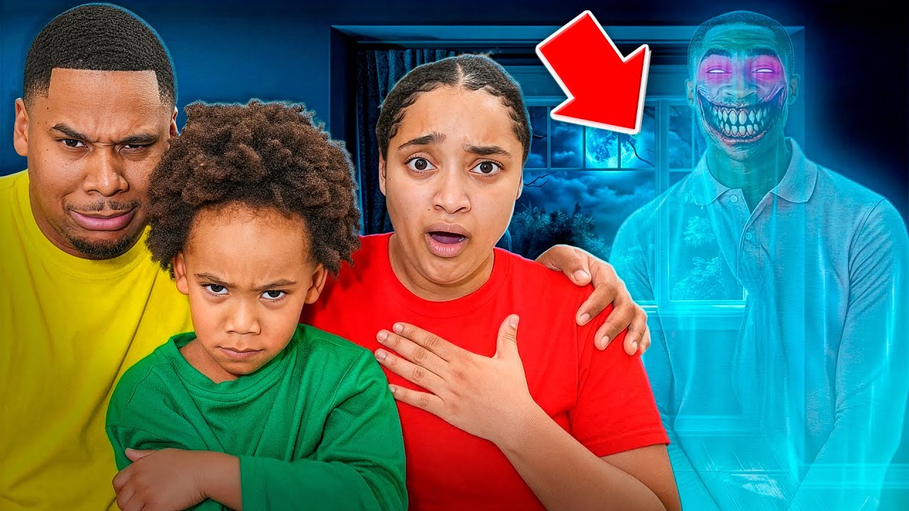 Воображаемый друг папы не перестает улыбаться.