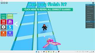 How to complete 98% Fail Impossible glass bridge || Roblox