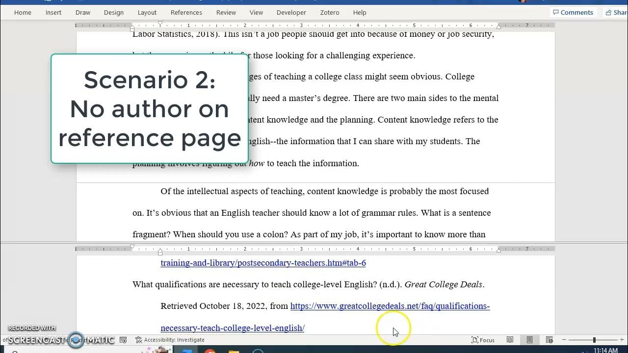apa in text citation for websites with no author