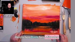 Abstrakt - Heute Im Kurs Mit Acryl Gemalt
