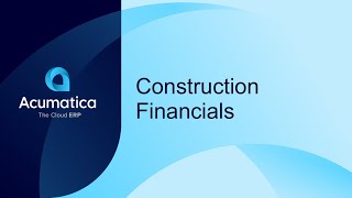 Construction Financials