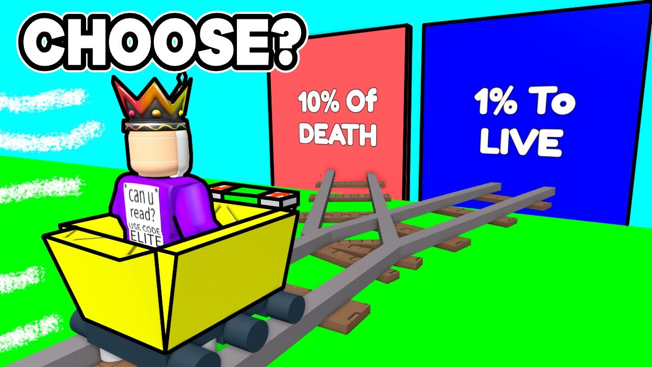 Used CASH To Get BEST Cart To CHOOSE The Right Track On Roblox Cart Ride