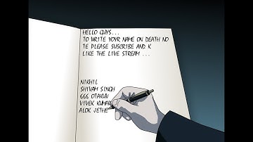 Writing Subscribers Names On 🖤 Death Note 💀 | Live Monday #Day 1 !