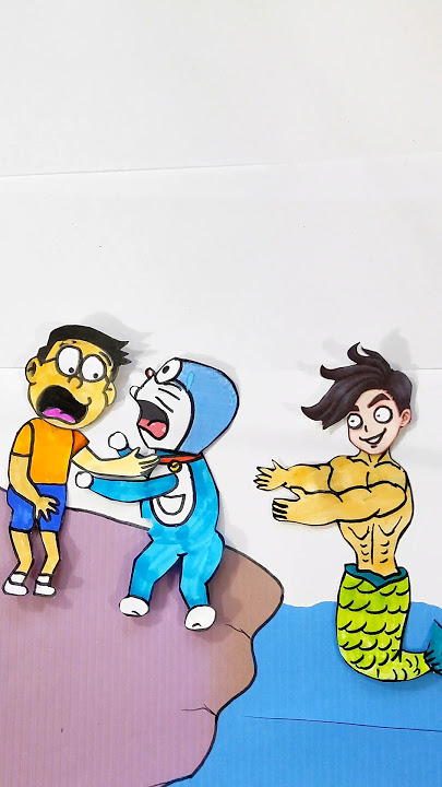 Omg Male mermaid save Doraemon life😍😍#shorts#doraemon