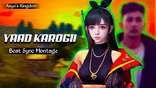 YAAD KAROGI FREE FIRE MONTAGE VIDEO | FREE FIRE BEST EDITED BEAT SYNC MONTAGE | ZACK KNIGHT