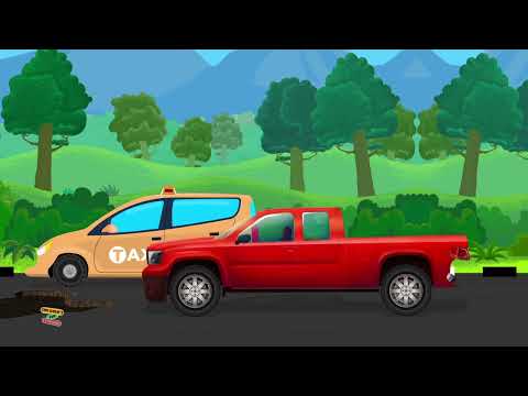 Pickup Van Garage, Car Cartoon Video For Kids