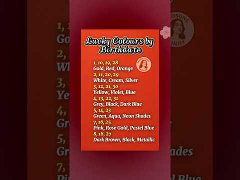 Lucky Color by Birthdate #zodiacsign #shortsviral #zodiac #love #zodiacsymbol