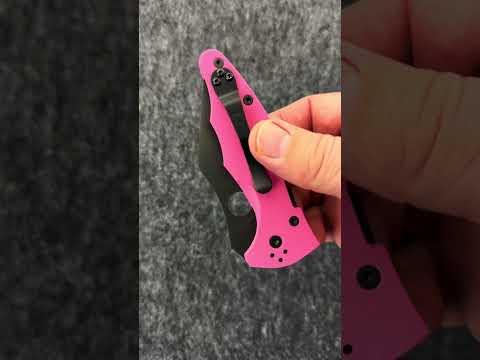 Pink G10 Spyderco Yojimbo 2 - Black DLC Sprint Run - Available at GPKNIVES.com! 