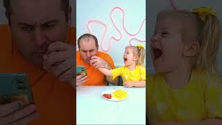 Dad bites baby’s gumball finger 🤣👧🏻❤️✅🌈🎉