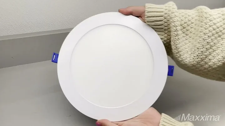 Maxxima 8" Slim Round Recessed LED Downlight, 1600 Lumens, 5-CCT Color Selectable 2700K-5000K