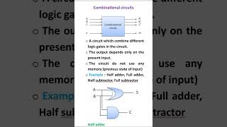 Combinational logic circuits | #Digital electronics, #shortsfeed #tamil