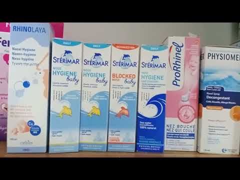 انواع ماء البحر لنضافة انف الرضيع الطفل وللكبار