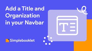 Add a Title and Organization in your Navbar