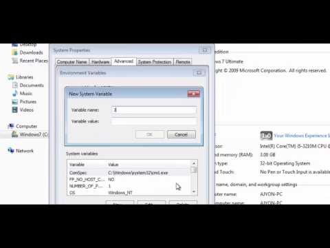 วิธีการเซ็ต path java บน Windows 7