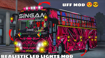 New Realistic ZEDONE Bus Mod Released For Bus Simulator Indonesia || Full Led lights Mod ||