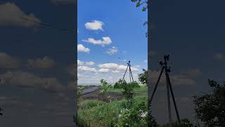 FPV Drone Caught on Electric Wires in Ukraine