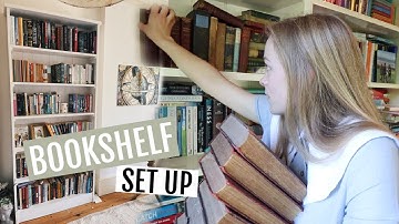 Setting up my New Bookshelf & tour 📚 light academia