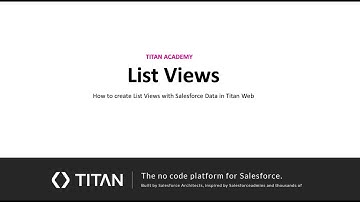 #1 App for Salesforce/ How to create List Views with Salesforce Data in Titan Web
