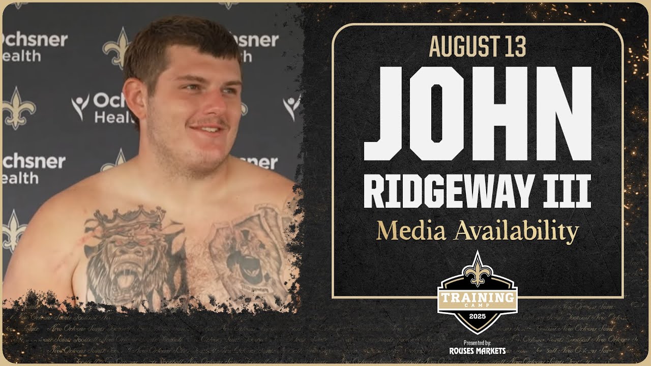 John Ridgeway III on learning scheme, coach Bo Davis | Saints Training Camp 2025