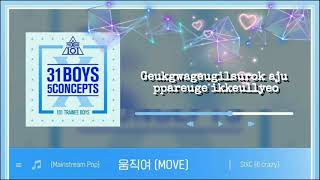 [PRODUCE X 101] MOVE (움직여) – SIXC (6 CRAZY) (Lyrics vidio) EVALUASI KONSEP