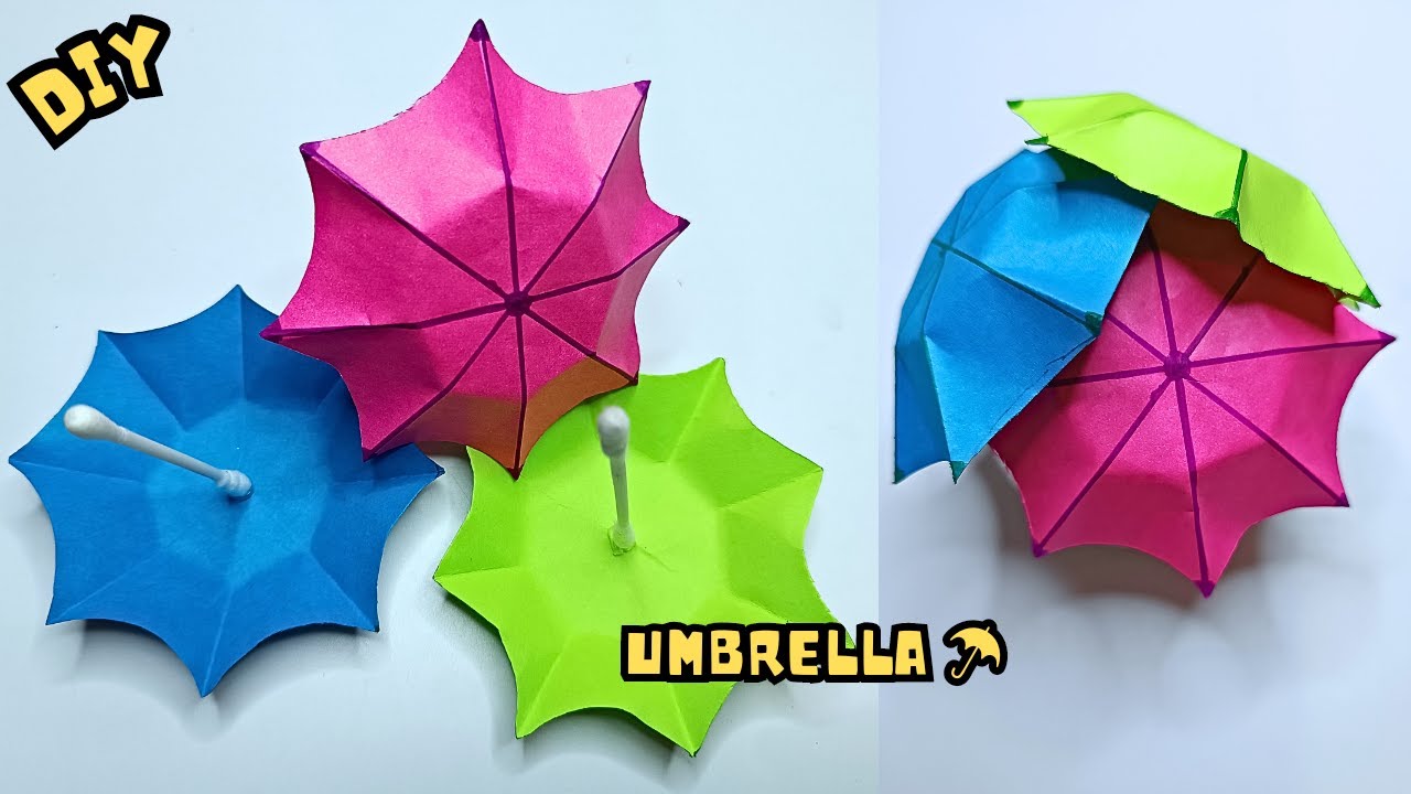 How to make paper Umbrella ☂️🏖 | Umbrella Craft | Paper DIY - YouTube