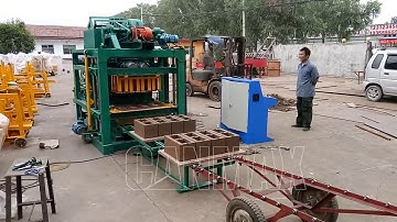 QT4-22 block machine testing video