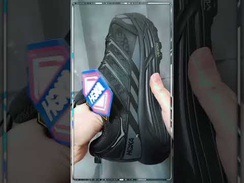 Кросівки єврозима, демісезон, термо, водонепроникні Aiby Hoka U Mafate Three 2 (A3006-1) колір чорний, видео 1