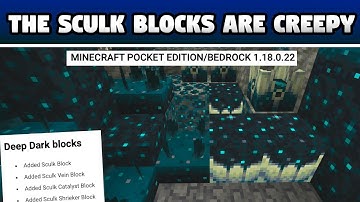 Minecraft SCULK BLOCKS ARE HERE!!! (DEEP DARK CITY FEATURES 1.18.0.22)