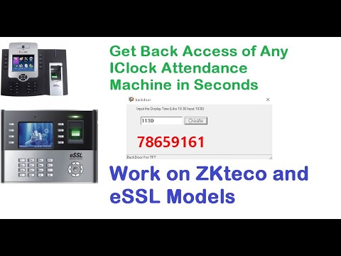 ESSL iClock Time Attendance Machine Admin Manager Password Reset